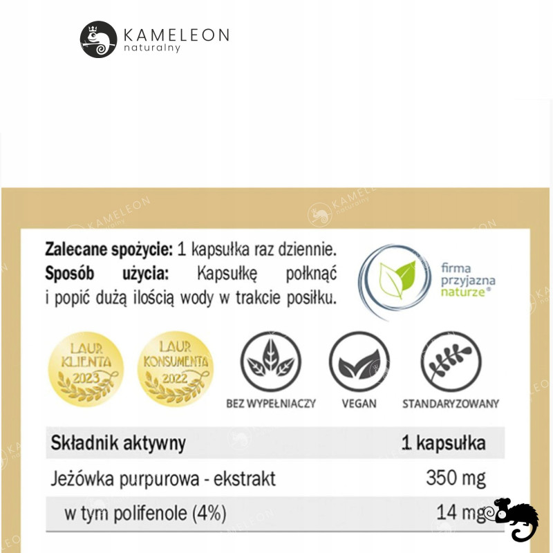 Yango JEŻÓWKA PURPUROWA ECHINACEA wsparcie: ODPORNOŚĆ U. ODDECHOWY 60kaps