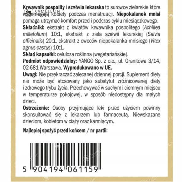 Yango KRWAWNIK PREMIUM 480mg wsparcie: UKŁAD KRWIONOŚNY ODDECHOWY 90kaps Yango KRWAWNIK PREMIUM 480mg wsparcie: UKŁAD KRWIONOŚNY ODDECHOWY 90kaps