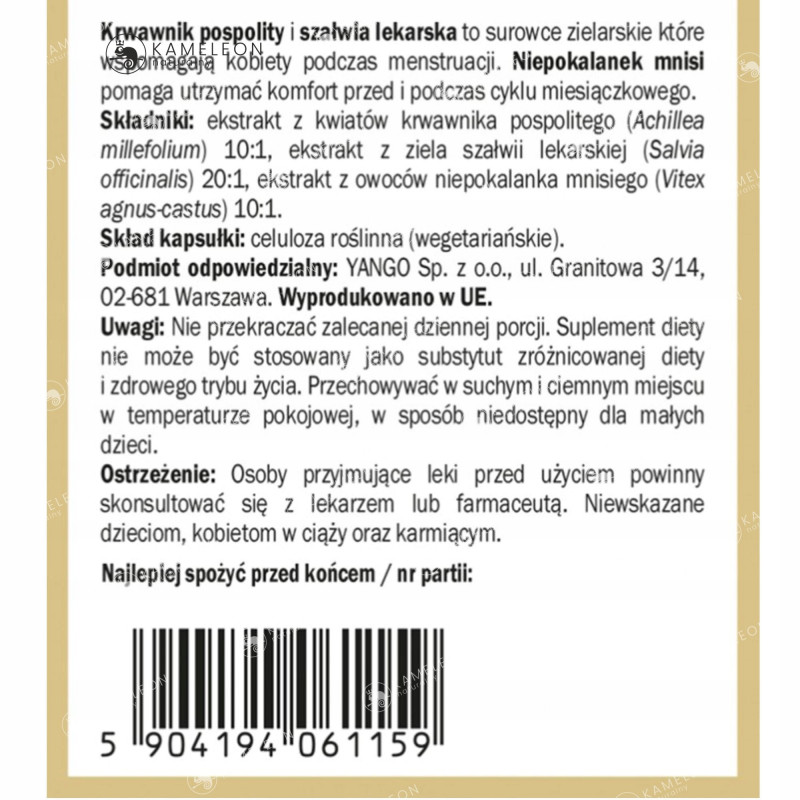 Yango KRWAWNIK PREMIUM 480mg wsparcie: UKŁAD KRWIONOŚNY ODDECHOWY 90kaps