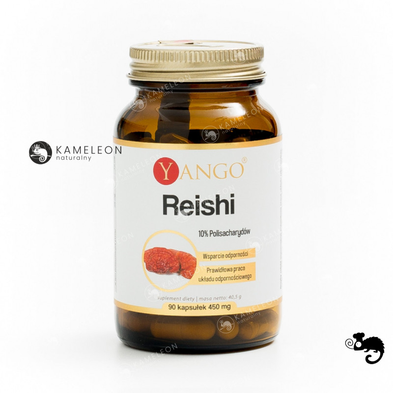Yango REISHI 450mg 90kaps wsparcie: ODPORNOŚĆ UKŁ. KRĄŻENIA CHOLESTEROL