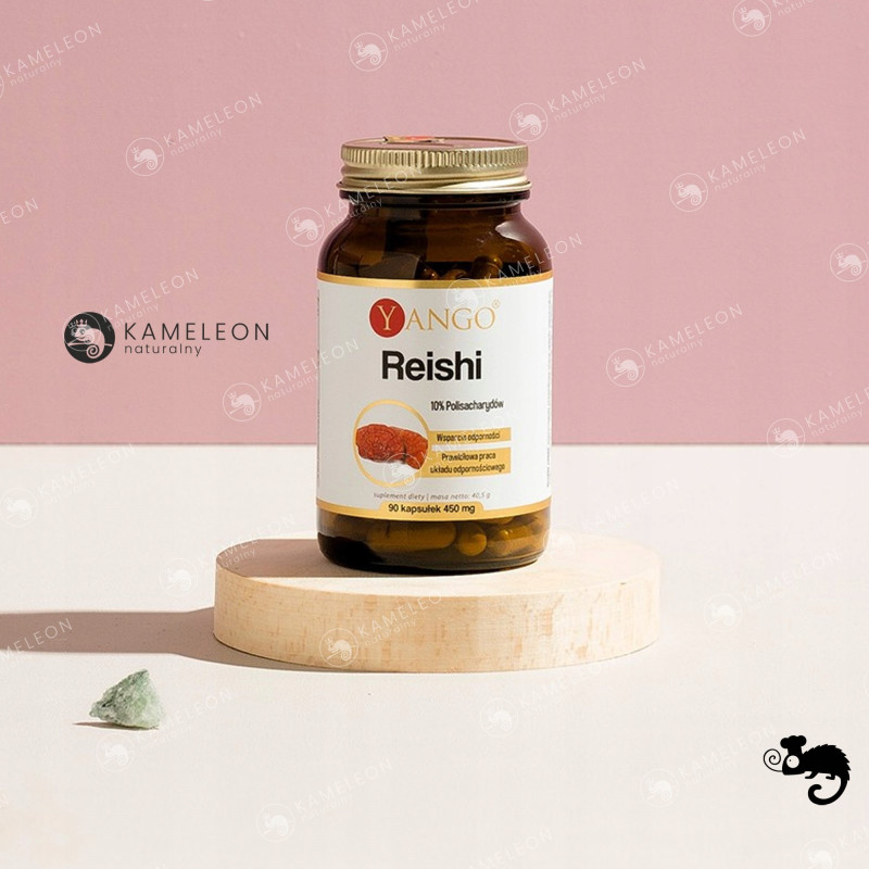 Yango REISHI 450mg 90kaps wsparcie: ODPORNOŚĆ UKŁ. KRĄŻENIA CHOLESTEROL