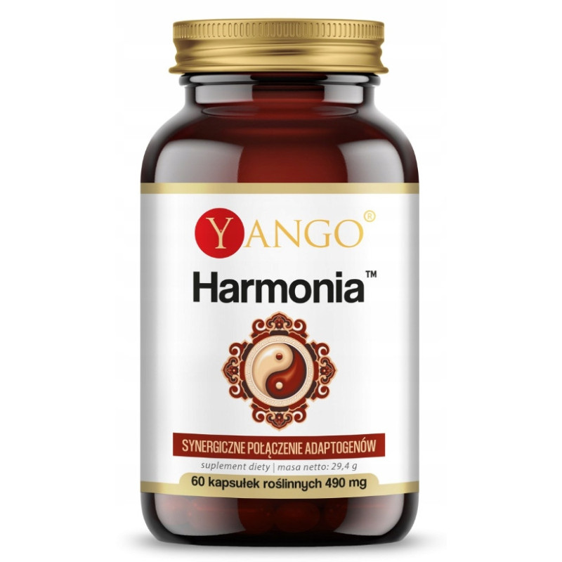 HARMONIA 60kapsułek YANGO adaptogeny MACA ASHWAGANDHA ŻEŃ-SZEŃ CYTRYNIEC