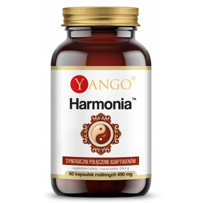 HARMONIA 60kapsułek YANGO adaptogeny MACA ASHWAGANDHA ŻEŃ-SZEŃ CYTRYNIEC