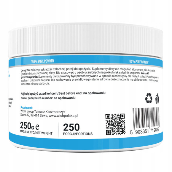 INOSITOL INOZYTOL WITAMINA B8 250g W PROSZKU PROSZEK Premium Quality WISH INOSITOL INOZYTOL WITAMINA B8 250g W PROSZKU PROSZEK Premium Quality WISH