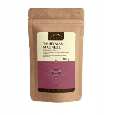 TAURYNIAN MAGNEZU w proszku MAGNEZ 100g 0,1KG NANGA wsparcie UKŁAD NERWOWY