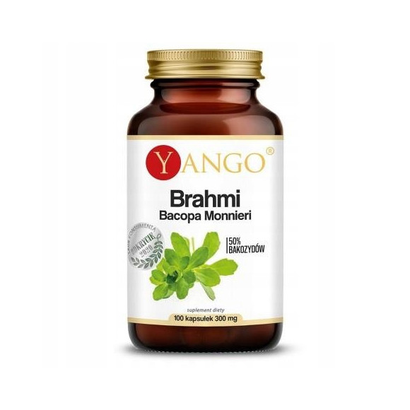 Yango BRAHMI Bacopa Monnieri 100kaps. PAMIĘĆ KONCENTRACJA AJURWEDA Yango BRAHMI Bacopa Monnieri 100kaps. PAMIĘĆ KONCENTRACJA AJURWEDA