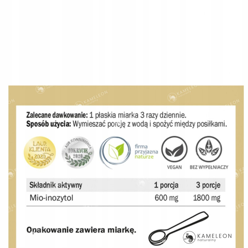 Yango INOZYTOL Witamina B8 W PROSZKU wsparcie: SAMOPOCZUCIE U. NEWOWY 90G