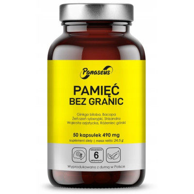 Yango Panaseus PAMIĘĆ BEZ GRANIC 50kaps GINKGO BILOBA ŻEŃ-SZEŃ GOTU KOLA