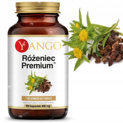 Yango RÓŻENIEC PREMIUM Adaptogen wsparcie: STRES NIEPOKÓJ ZMĘCZENIE 100kaps