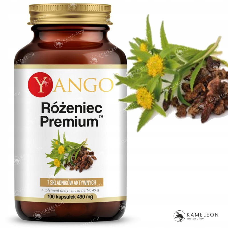 Yango RÓŻENIEC PREMIUM Adaptogen wsparcie: STRES NIEPOKÓJ ZMĘCZENIE 100kaps