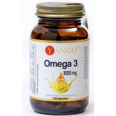 Omega-3 1000 mg 60 kapsułek Yango KWASY TŁUSZCZOWE wsparcie SERCE MÓZG