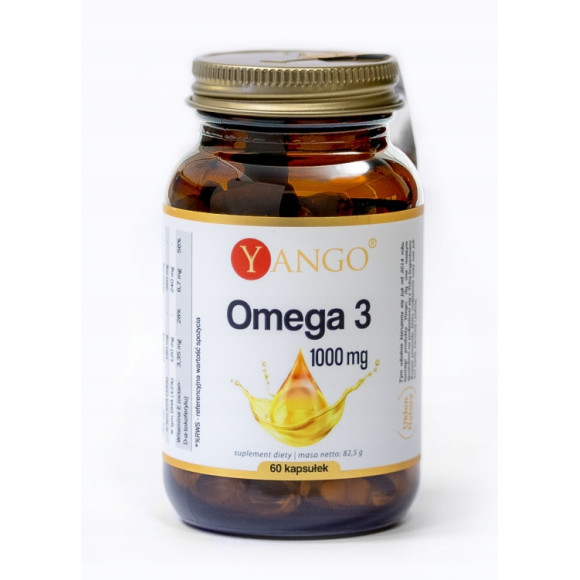 Omega-3 1000 mg 60 kapsułek Yango KWASY TŁUSZCZOWE wsparcie SERCE MÓZG Omega-3 1000 mg 60 kapsułek Yango KWASY TŁUSZCZOWE wsparcie SERCE MÓZG