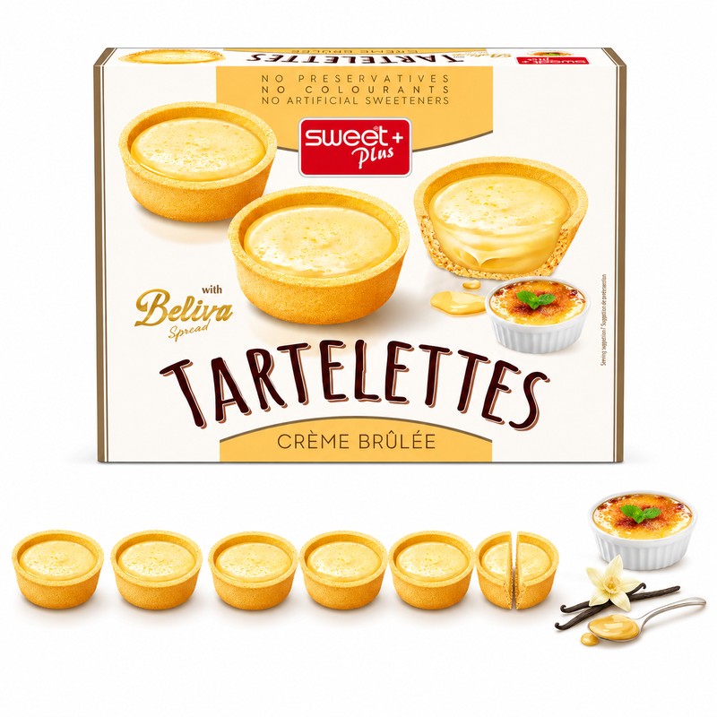 TARTELETTES kruche tartaletki z kremem o smaku crème brûlée