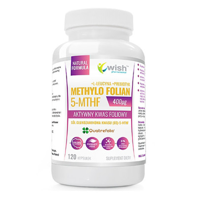 AKTYWNY KWAS FOLIOWY methylo folian 400mcg 120k WISH wsp.CIĄŻA ROZWÓJ PŁODU