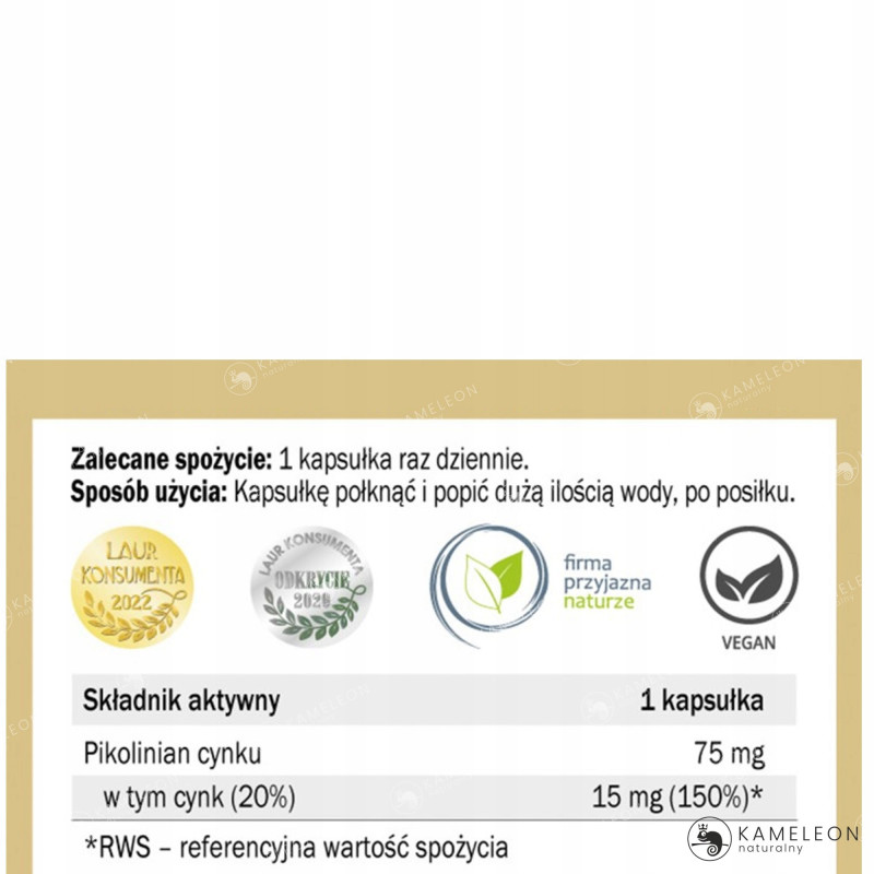 CYNK FORMA ORGANICZNA 90kaps YANGO wsparcie: ODPORNOŚĆ PŁODNOŚĆ SKÓRA WŁOSY