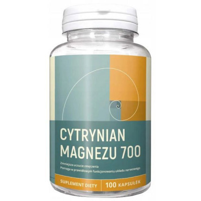 CYTRYNIAN MAGNEZU MAGNEZ 700mg 100kaps wsparcie: STRES NERWY REGENERACJA