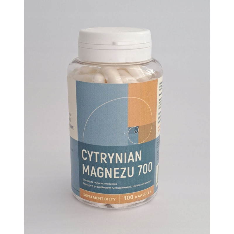 CYTRYNIAN MAGNEZU MAGNEZ 700mg 100kaps wsparcie: STRES NERWY REGENERACJA
