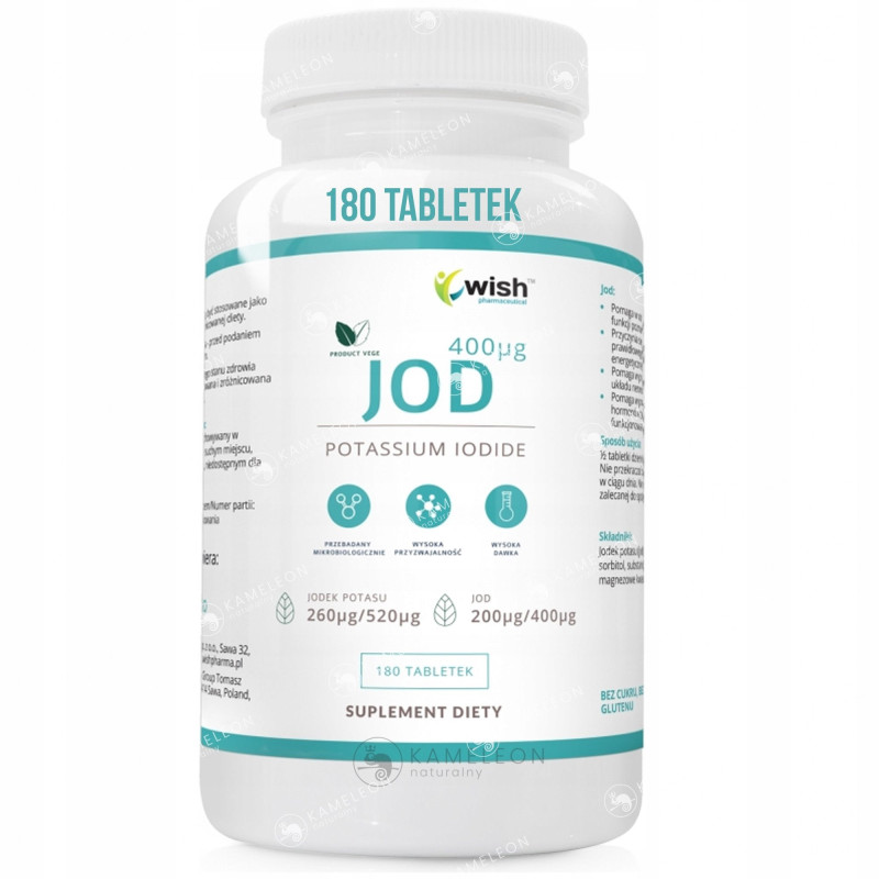 JOD 400mikrogram + JODEK POTASU  180tabl