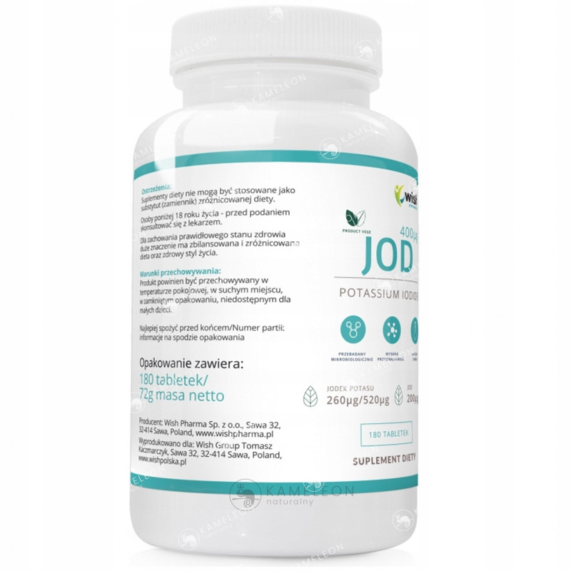 JOD 400mikrogram + JODEK POTASU  180tabl