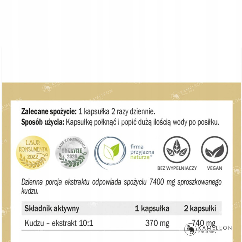 KUDZU KORZEŃ wsparcie: NAŁOGI UZALEŻNIENIA U. KRWIONOŚNY NERWOWY 90k YANGO