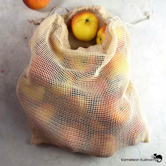 TORBA EKO ZERO WASTE zakupy DUŻA 30x40 siatka 5kg