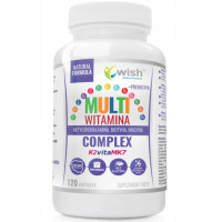 MULTIWITAMINA COMPLEX FORTE K2+D3 A E C witaminy z grupy B 120kaps WISH