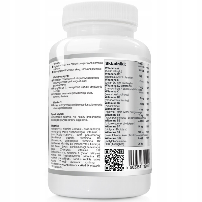 MULTIWITAMINA COMPLEX WITAMIN dla MĘŻCZYZN 120szt