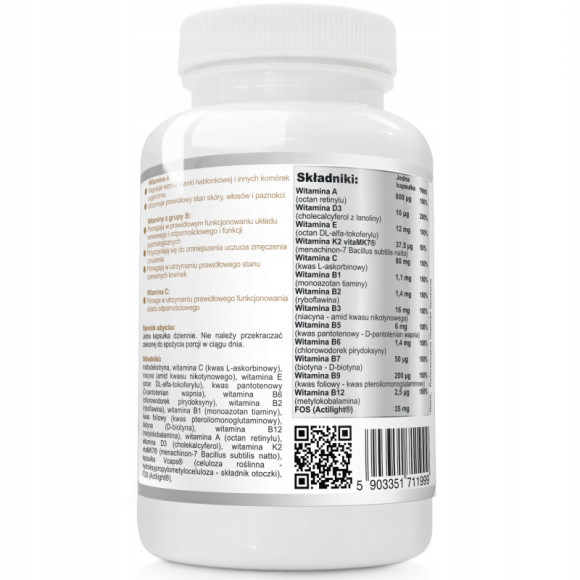 MULTIWITAMINA SENIOR COMPLEX WITAMIN+PREBIOTYK 120 MULTIWITAMINA SENIOR COMPLEX WITAMIN+PREBIOTYK 120