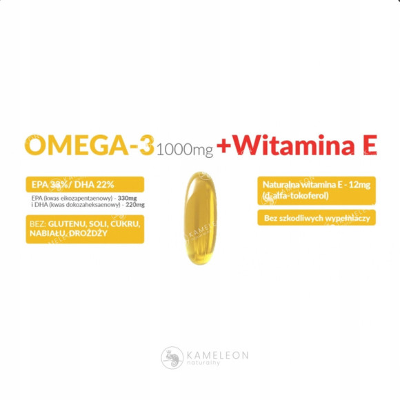 OMEGA 3 1000mg +WITAMINA E 90kaps WISH wsparcie SERCE PAMIĘĆ KONCENTRACJA OMEGA 3 1000mg +WITAMINA E 90kaps WISH wsparcie SERCE PAMIĘĆ KONCENTRACJA