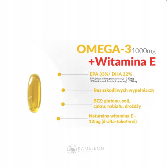 OMEGA 3 1000mg +WITAMINA E 90kaps WISH wsparcie SERCE PAMIĘĆ KONCENTRACJA OMEGA 3 1000mg +WITAMINA E 90kaps WISH wsparcie SERCE PAMIĘĆ KONCENTRACJA