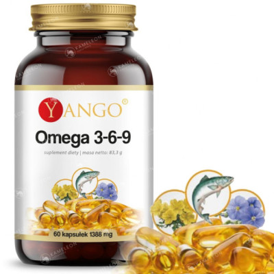 OMEGA 369 3-6-9 nienasycone KWASY TŁUSZCZOWE + WITAMINA E YANGO 60 kapsułek