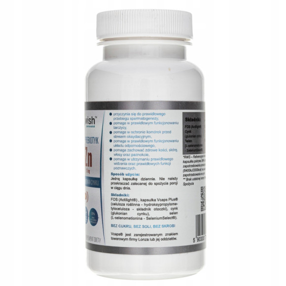 SELEN ORGANICZNY 200mcg + CYNK 15mg + PREBIOTYK Se+Zn 120 kaps. wege WISH SELEN ORGANICZNY 200mcg + CYNK 15mg + PREBIOTYK Se+Zn 120 kaps. wege WISH
