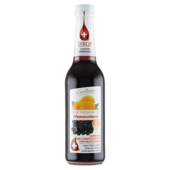SYROP PROZDROWOTNY WZMOCNIENIE sok Z owoców CZARNEGO BZU 320ml EXCELLENCE SYROP PROZDROWOTNY WZMOCNIENIE sok Z owoców CZARNEGO BZU 320ml EXCELLENCE
