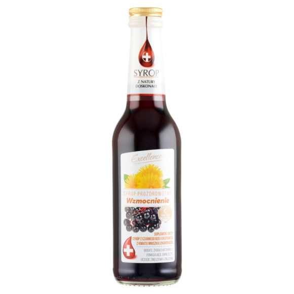 SYROP PROZDROWOTNY WZMOCNIENIE sok Z owoców CZARNEGO BZU 320ml EXCELLENCE SYROP PROZDROWOTNY WZMOCNIENIE sok Z owoców CZARNEGO BZU 320ml EXCELLENCE