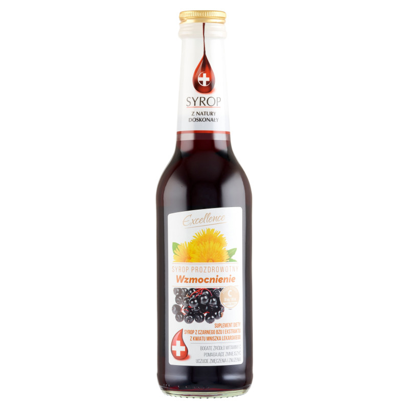 SYROP PROZDROWOTNY WZMOCNIENIE sok Z owoców CZARNEGO BZU 320ml EXCELLENCE