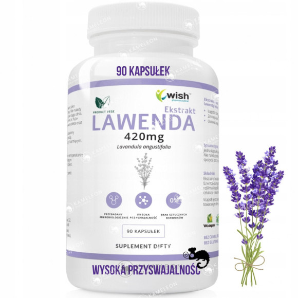 WISH LAWENDA KWIATY ekstrakt ODPRĘŻENIE TRAWIENIE WISH LAWENDA KWIATY ekstrakt ODPRĘŻENIE TRAWIENIE