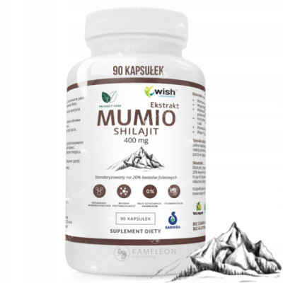 WISH MUMIO Himalajskie SHILAJIT 400mg 90kaps wsparcie WZNOCNIENIE ODPORNOŚĆ