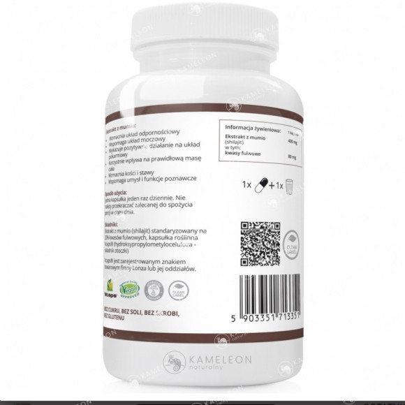 WISH MUMIO Himalajskie SHILAJIT 400mg 90kaps wsparcie WZNOCNIENIE ODPORNOŚĆ WISH MUMIO Himalajskie SHILAJIT 400mg 90kaps wsparcie WZNOCNIENIE ODPORNOŚĆ