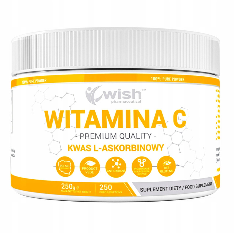 WISH WITAMINA C w proszku KWAS L-ASKORBINOWY 250g