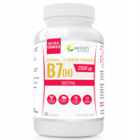 WITAMINA B7 (H) BIOTYNA 2500mikrogram 60kapsułek WISH wsparcie ZDROWA SKÓRA WŁOSY