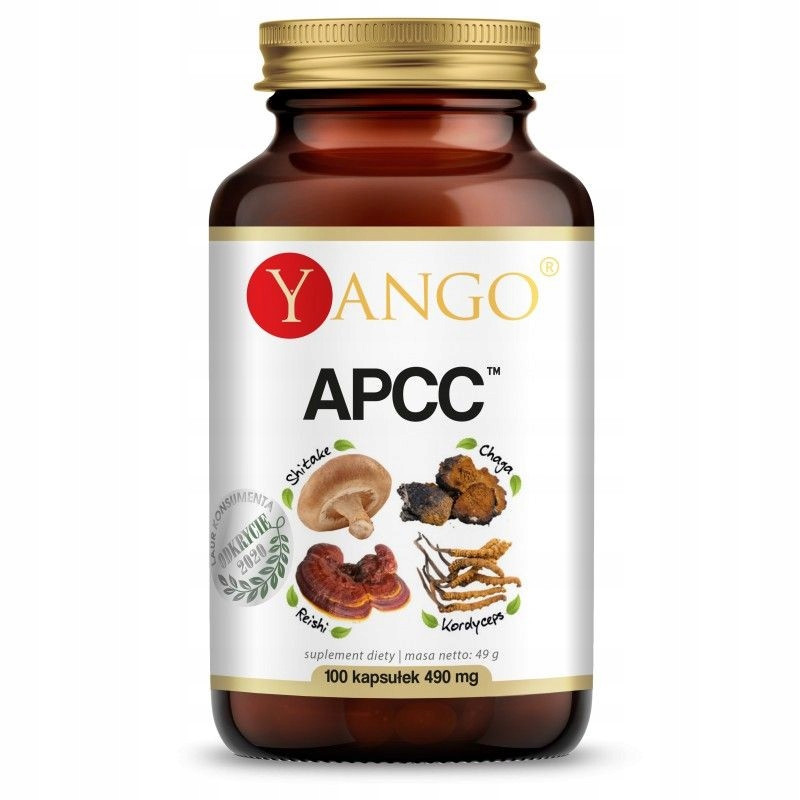 Yango APCC grzyby REISHI SHITAKE CHAGA KORDYCEPS 100kps wsparcie: ODPORNOŚĆ