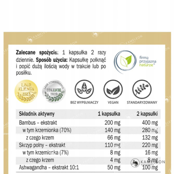 Yango KRZEM COMPLEX wsparcie: SKÓRA WŁOSY PAZNOKCIE KOŚCI STAWY 100kaps Yango KRZEM COMPLEX wsparcie: SKÓRA WŁOSY PAZNOKCIE KOŚCI STAWY 100kaps