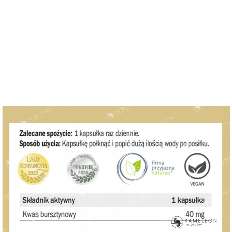 Yango KWAS BURSZTYNOWY - naturalny antyoksydant wsparcie: ODPORNOŚĆ 90kaps