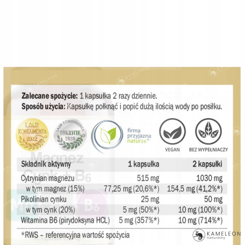 Yango MAGNEZ + CYNK + B6 635mg wsparcie: MIĘŚNIE ENERGIA ODPORNOŚĆ
