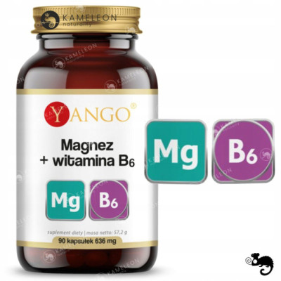 Yango MAGNEZ + WITAMINA B6 wsparcie na UKŁAD NERWOWY 90kaps na 1-1,5 mca