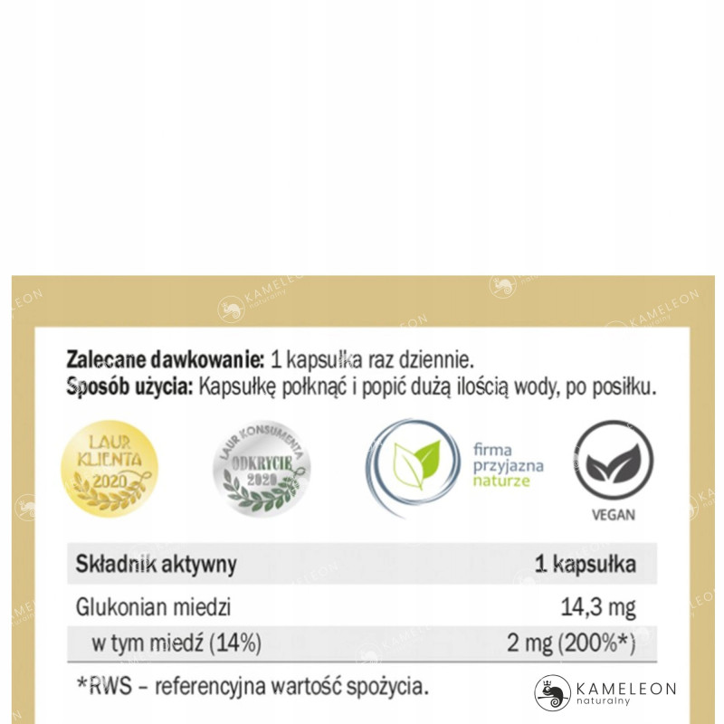 Yango MIEDŹ FORMA ORGANICZNA 90 kapsułek