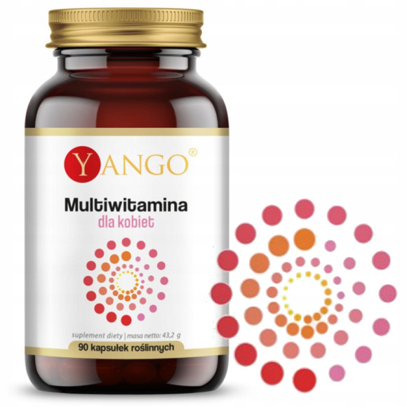 Yango MULTIWITAMINA DLA KOBIET witaminy + minerały 90 kapsułek na 3 m-ce Yango MULTIWITAMINA DLA KOBIET witaminy + minerały 90 kapsułek na 3 m-ce