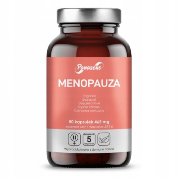 Yango Panaseus MENOPAUZA 50kps Shatavari Czerwona koniczyna Traganek Chmiel Yango Panaseus MENOPAUZA 50kps Shatavari Czerwona koniczyna Traganek Chmiel