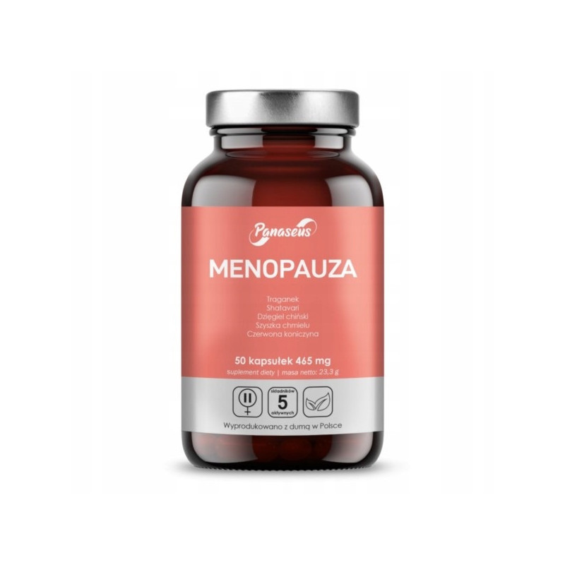 Yango Panaseus MENOPAUZA 50kps Shatavari Czerwona koniczyna Traganek Chmiel