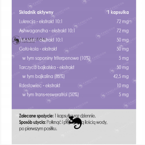 YANGO Panaseus MOJA TARCZYCA 430mg 50kaps Żeń-szeń Ashwagandha Gotu-Kola